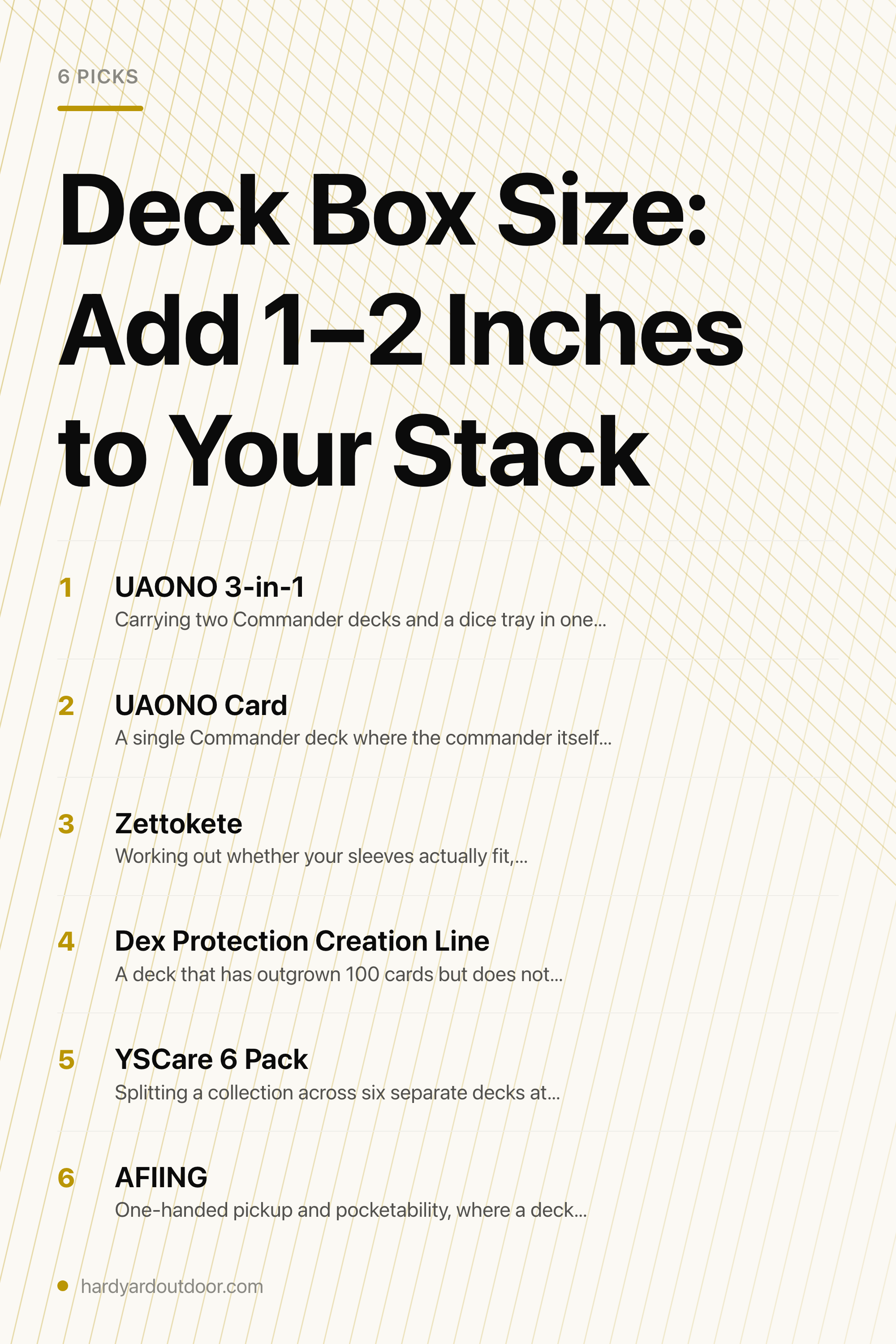 Deck Box Size: Add 1–2 Inches to Your Stack — the picks, as a saveable list
